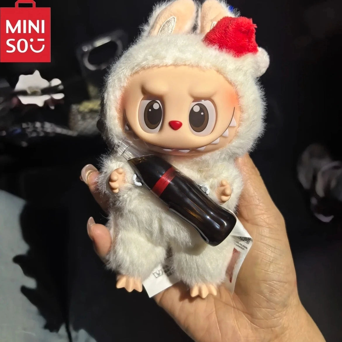MINISO Blind Box - Cola Monster Collection Series (Vinyl Face Toy, Animated Character Face Doll, Mystery Surprise Keychain Gift)