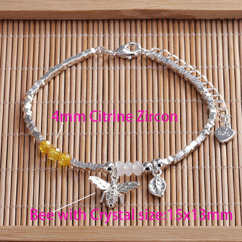 VENTFILLE 925 Sterling Silver Line Extremely fine Bracelet for Women Love Haert Bead Korean Ins Sweet Jewelry Gift Dropshipping