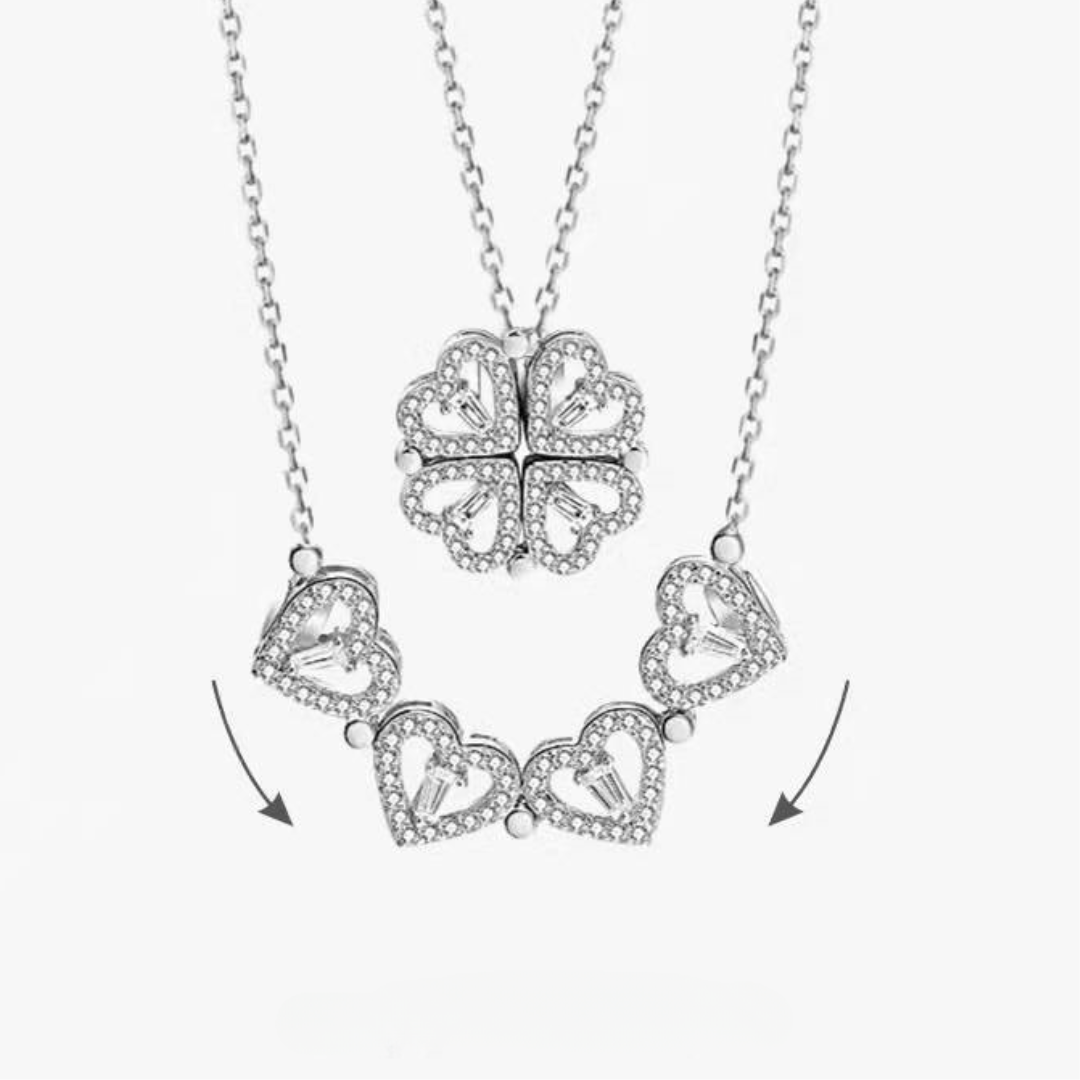 2025 New Fashion Clover Necklace Love Pendant Lucky Clavicle Chain Valentine's Day Gift