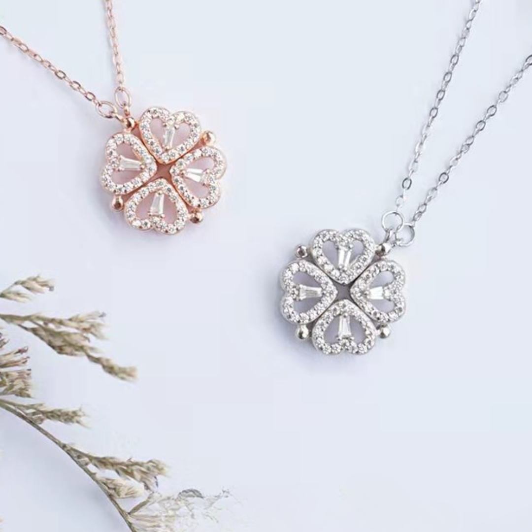 2025 New Fashion Clover Necklace Love Pendant Lucky Clavicle Chain Valentine's Day Gift