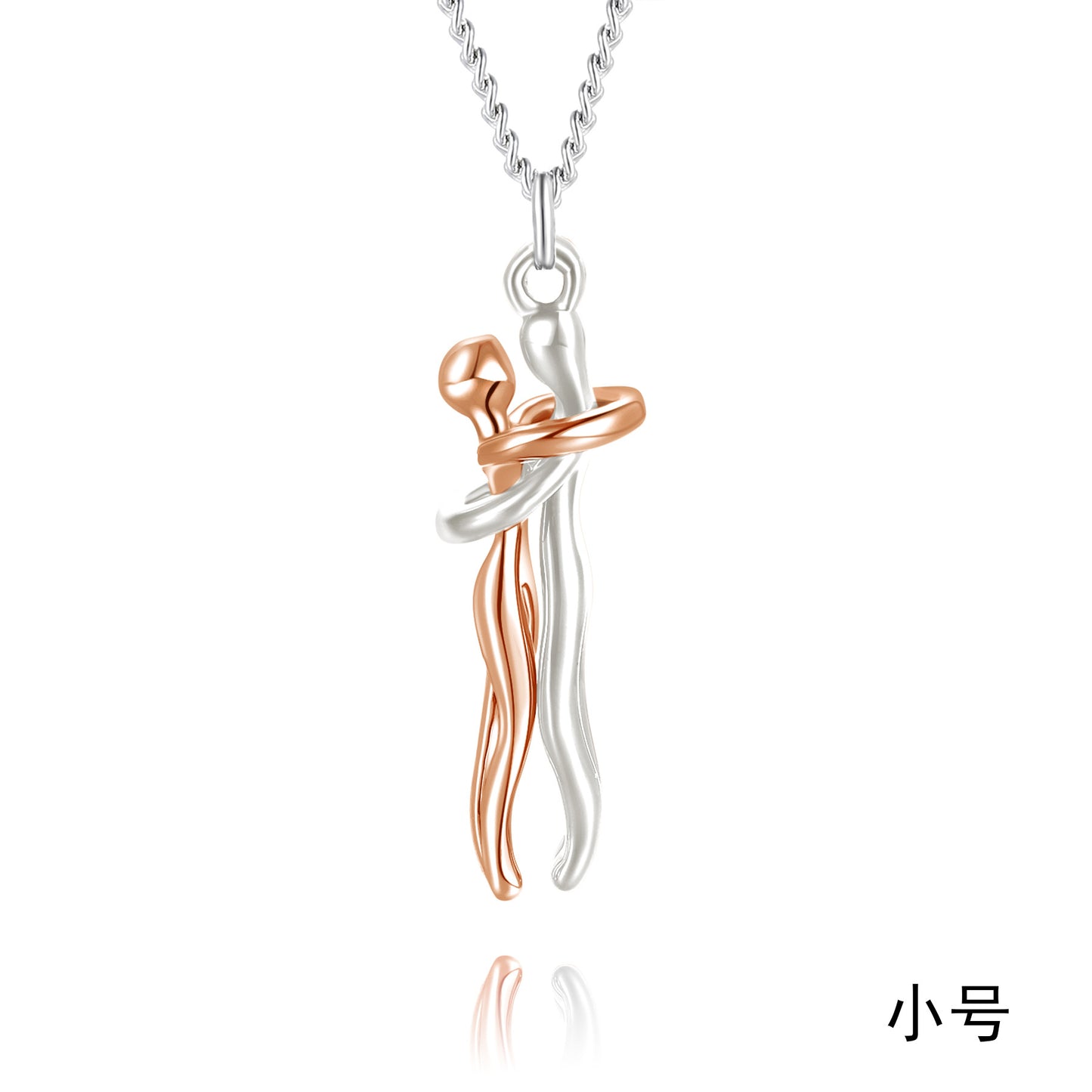 Original Couple Hug Pendant Necklace Female Black Fashion Pendant Couple Necklace Lover Witness Jewelry Wholesale