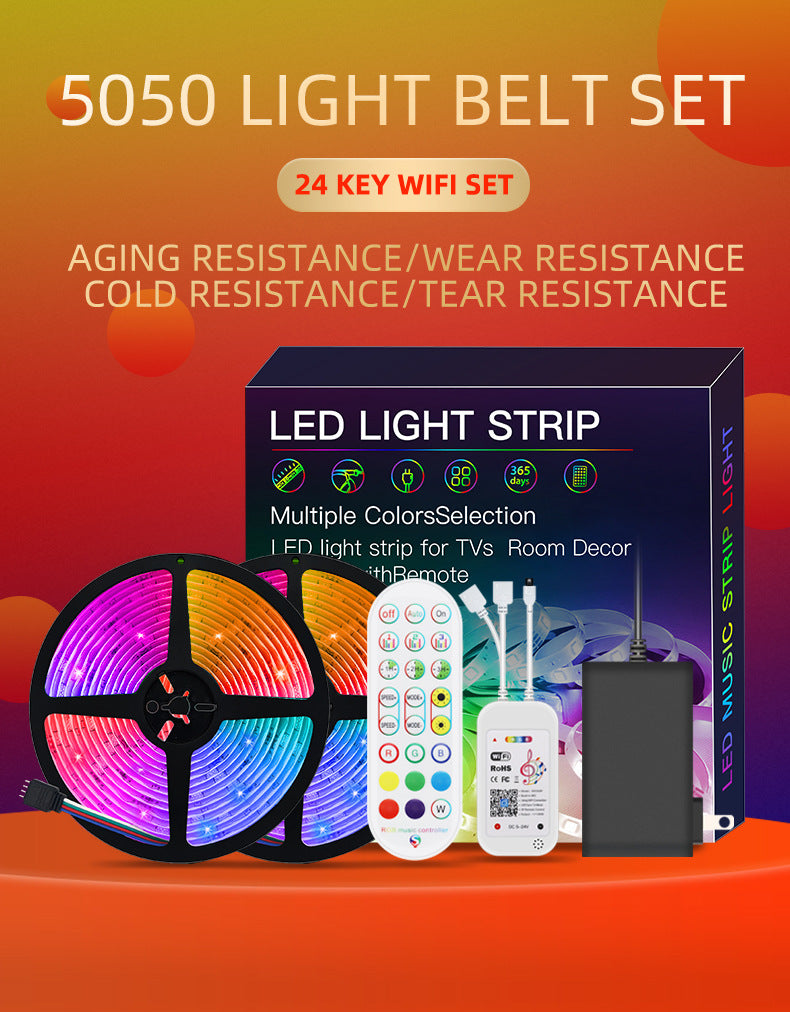 Amazon LED light strip 5050WIFI set smart phone music voice control timing color light strip