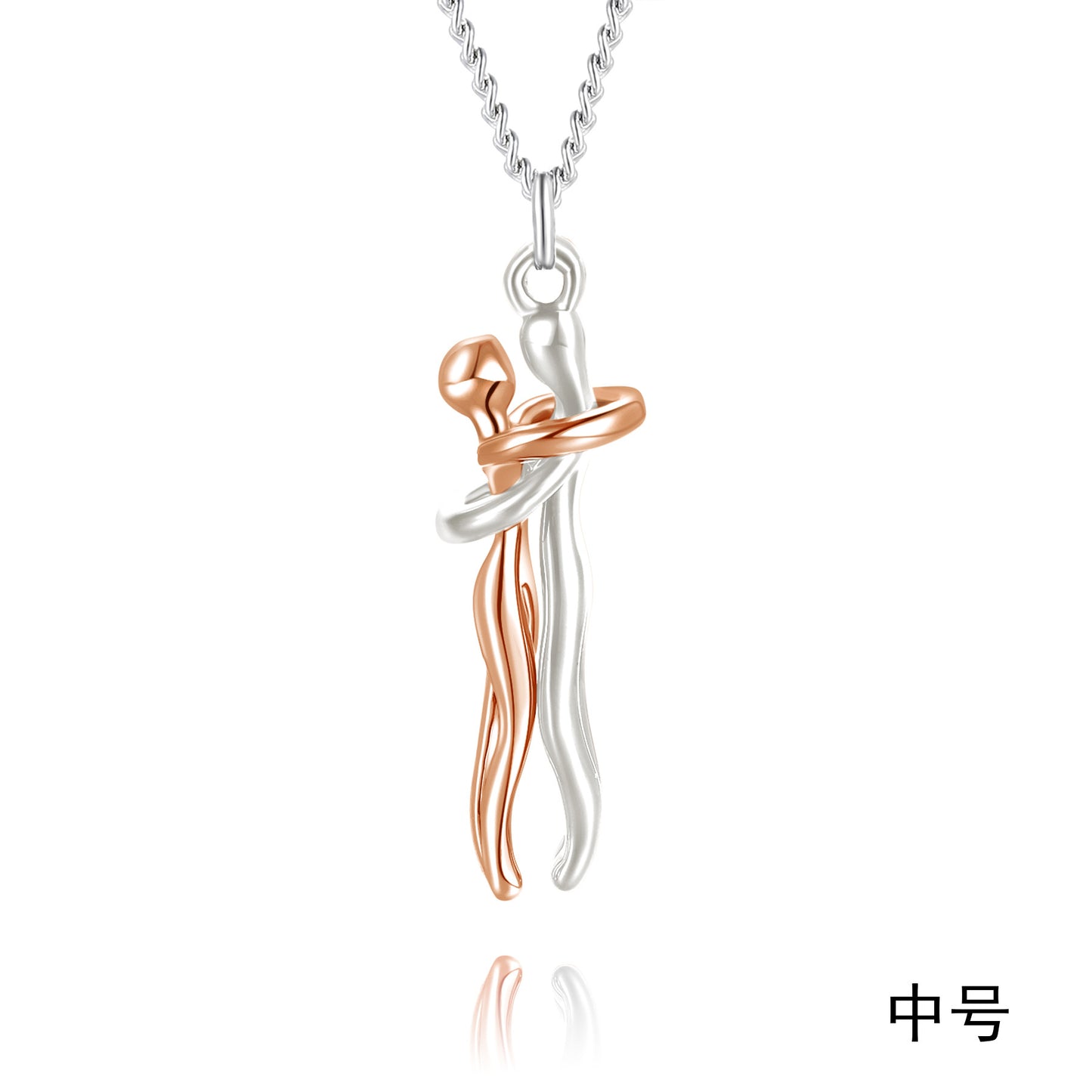 Original Couple Hug Pendant Necklace Female Black Fashion Pendant Couple Necklace Lover Witness Jewelry Wholesale