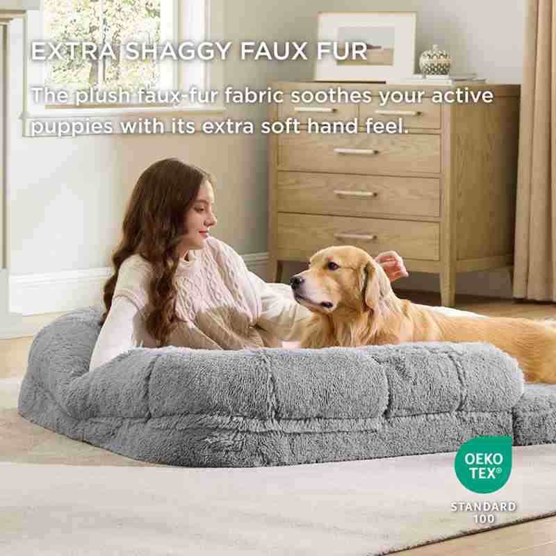 People and dogs pet mattress dog kennel dog bed pet mat plush winter warm cat nest mat removable and washable dog mat