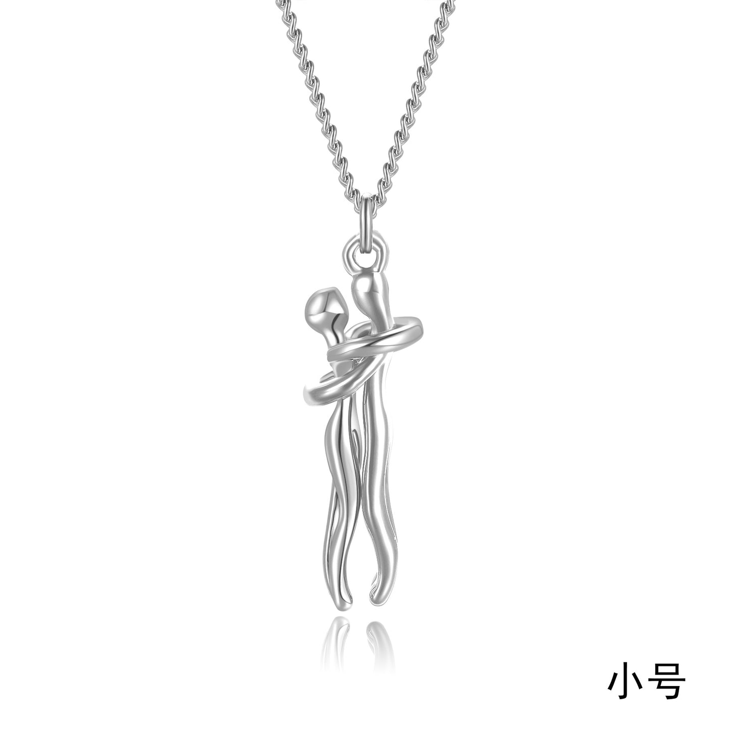 Original Couple Hug Pendant Necklace Female Black Fashion Pendant Couple Necklace Lover Witness Jewelry Wholesale