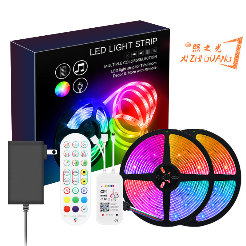 Amazon LED light strip 5050WIFI set smart phone music voice control timing color light strip