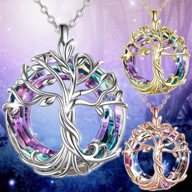 Yunjin cross-border best-selling European and American fashion tree of life pendant personality simple hollow out tree of life necklace wholesale
