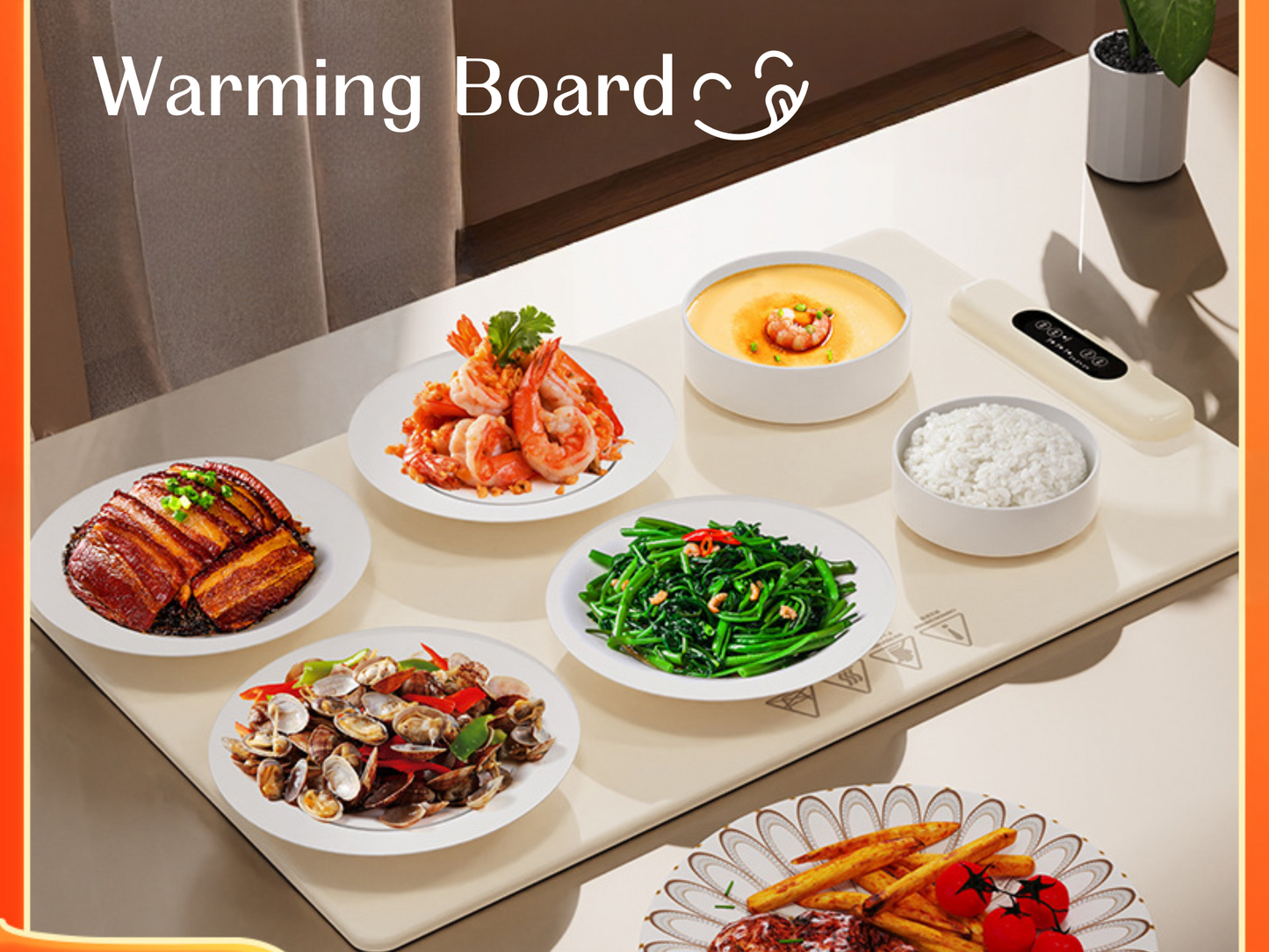 New style warm vegetable board multifunctional household hot vegetable board intelligent constant temperature heating board milk food insulation board warm vegetable pad