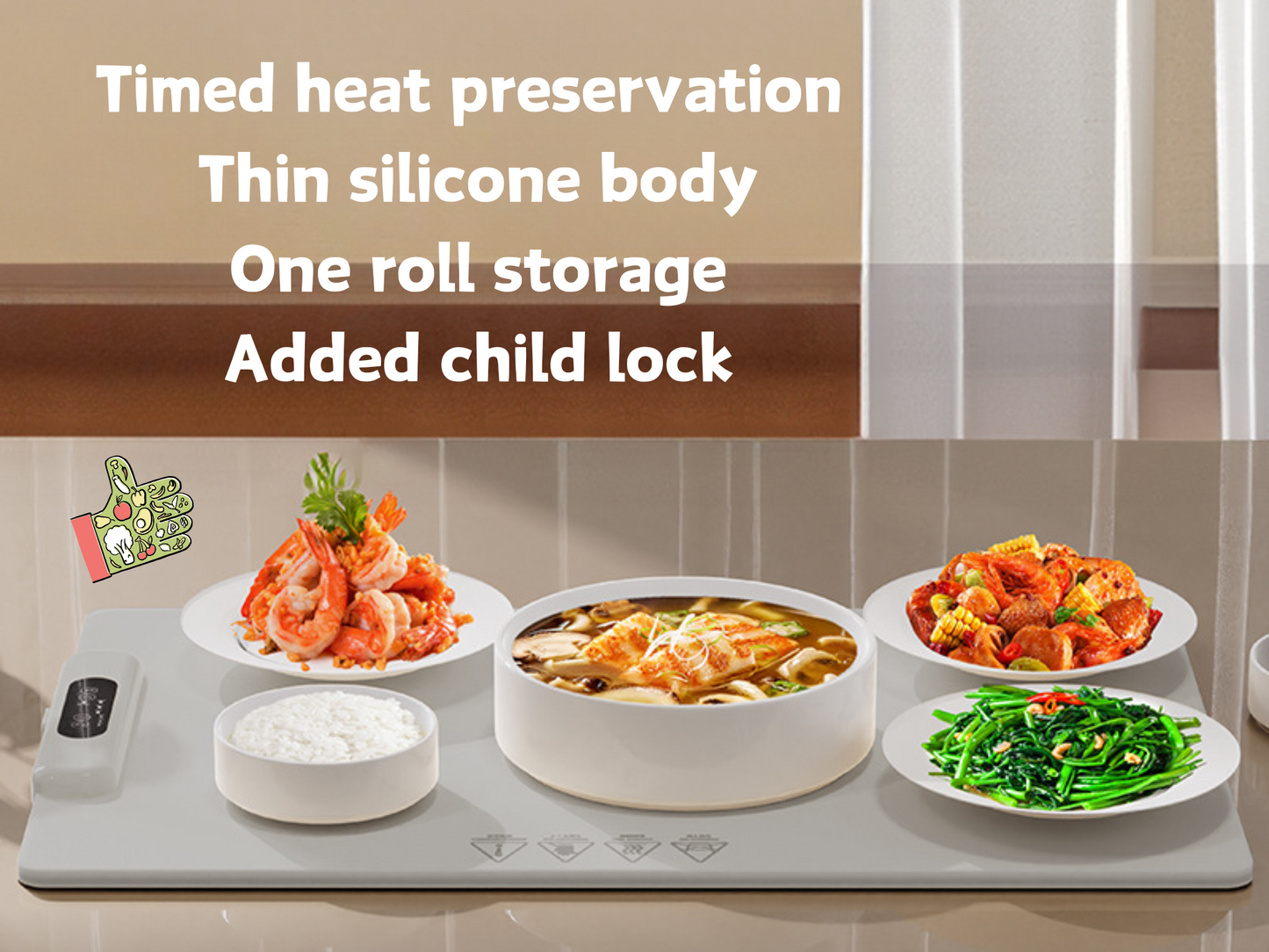 New style warm vegetable board multifunctional household hot vegetable board intelligent constant temperature heating board milk food insulation board warm vegetable pad