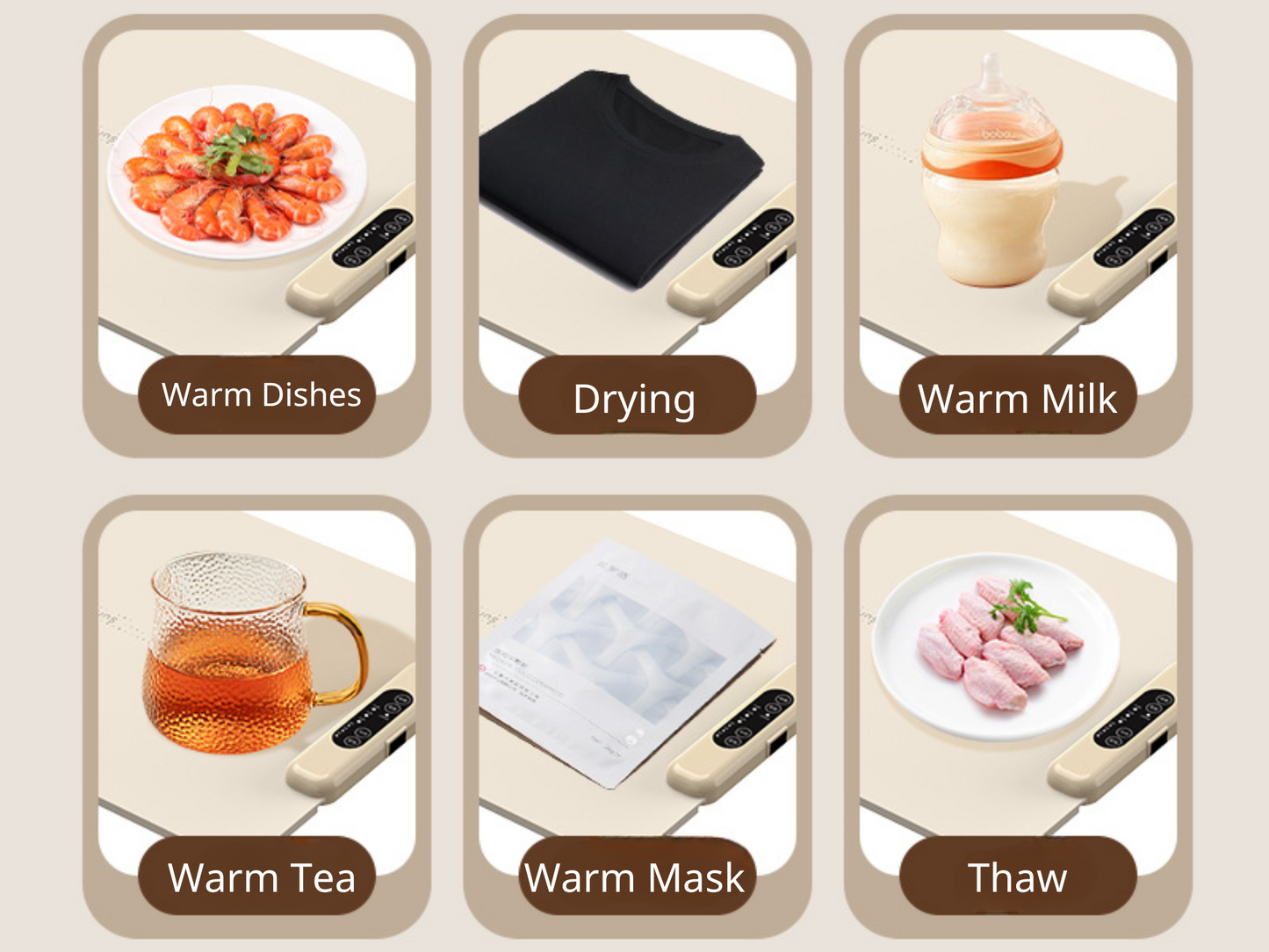 New style warm vegetable board multifunctional household hot vegetable board intelligent constant temperature heating board milk food insulation board warm vegetable pad