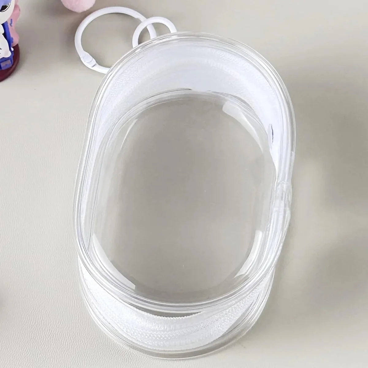 Multi Functional Storage Bag Transparent Data Cable Charger Storage Box Portable Zipper Dustproof Storage Box Small Doll Storage