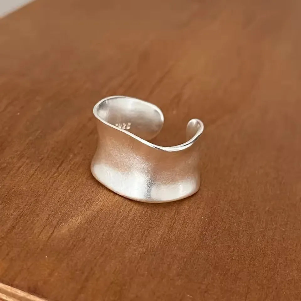 VENTFILLE 925 Sterling Silver Minimalism Cross Knot Thai Silver Rings Open Finger Ring For Women Men Jewelry Gifts
