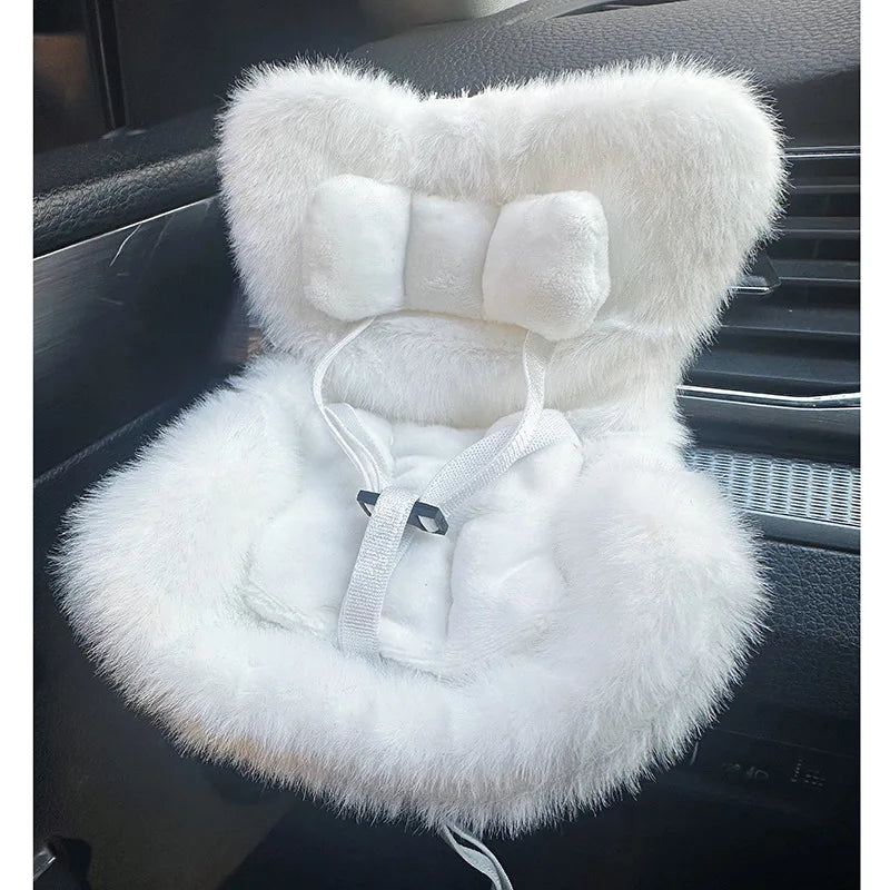 For Labubu Car Doll Safety Seat Kawaii Ob11 Doll Plush Seat Car Air Aromatreatment Decoration Suit for All Dolls Wihtin 18cm
