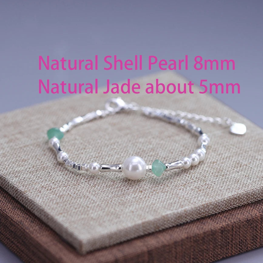 VENTFILLE 925 Sterling Silver Line Extremely fine Bracelet for Women Love Haert Bead Korean Ins Sweet Jewelry Gift Dropshipping