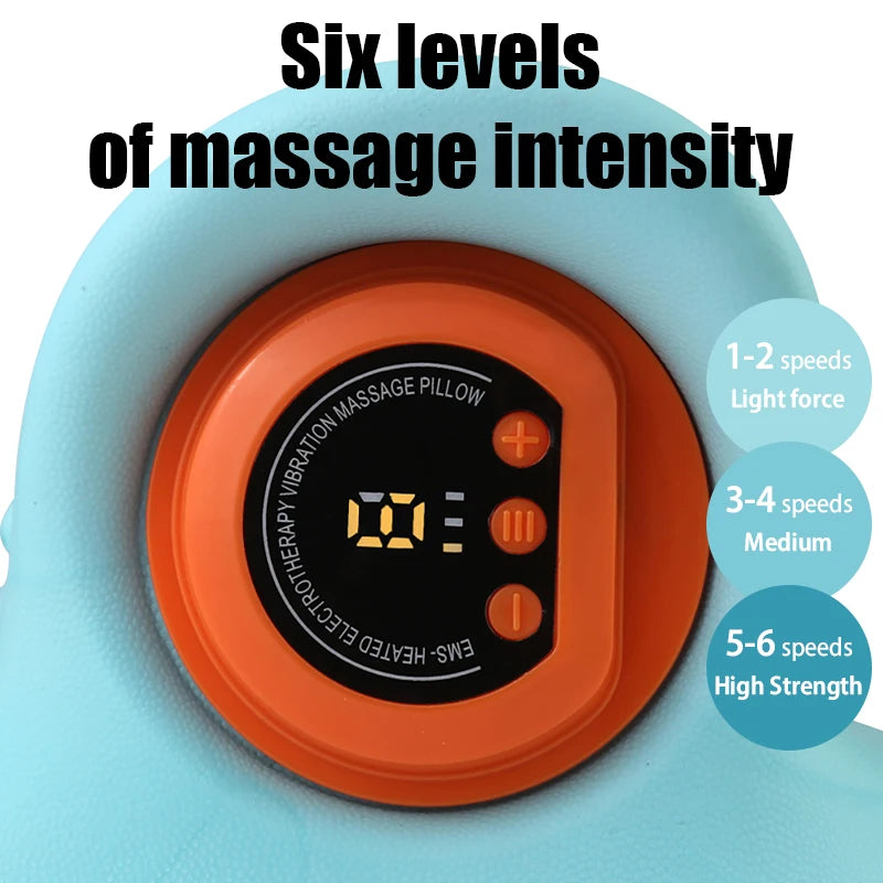 Electric Cervical Massager & Neck Stretcher – Pulse Traction, Heating, Pain Relief Chiropractic Massage Pillow