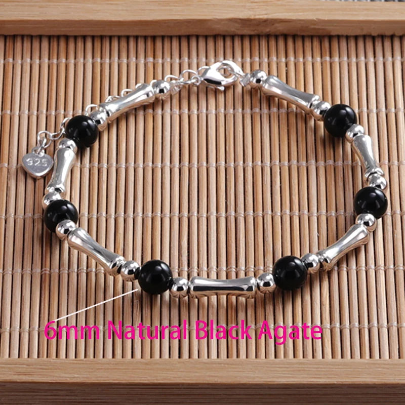 VENTFILLE 925 Sterling Silver Line Extremely fine Bracelet for Women Love Haert Bead Korean Ins Sweet Jewelry Gift Dropshipping