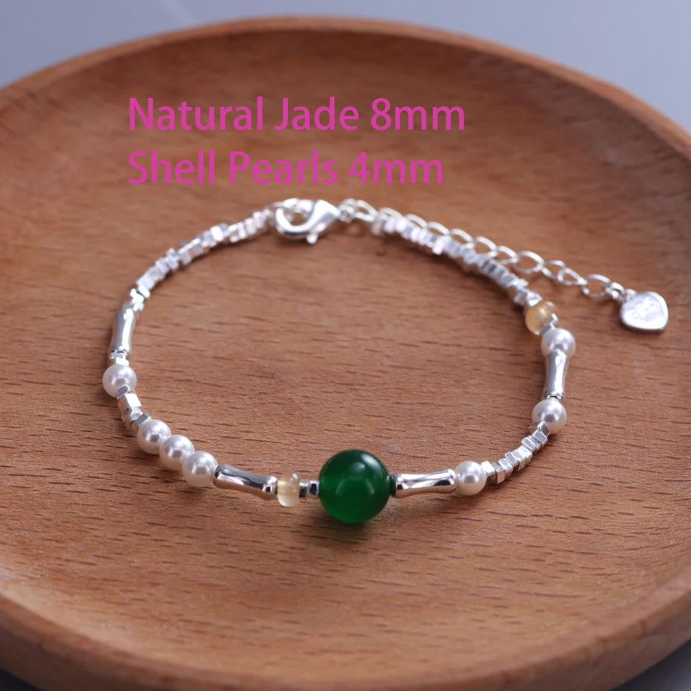 VENTFILLE 925 Sterling Silver Line Extremely fine Bracelet for Women Love Haert Bead Korean Ins Sweet Jewelry Gift Dropshipping