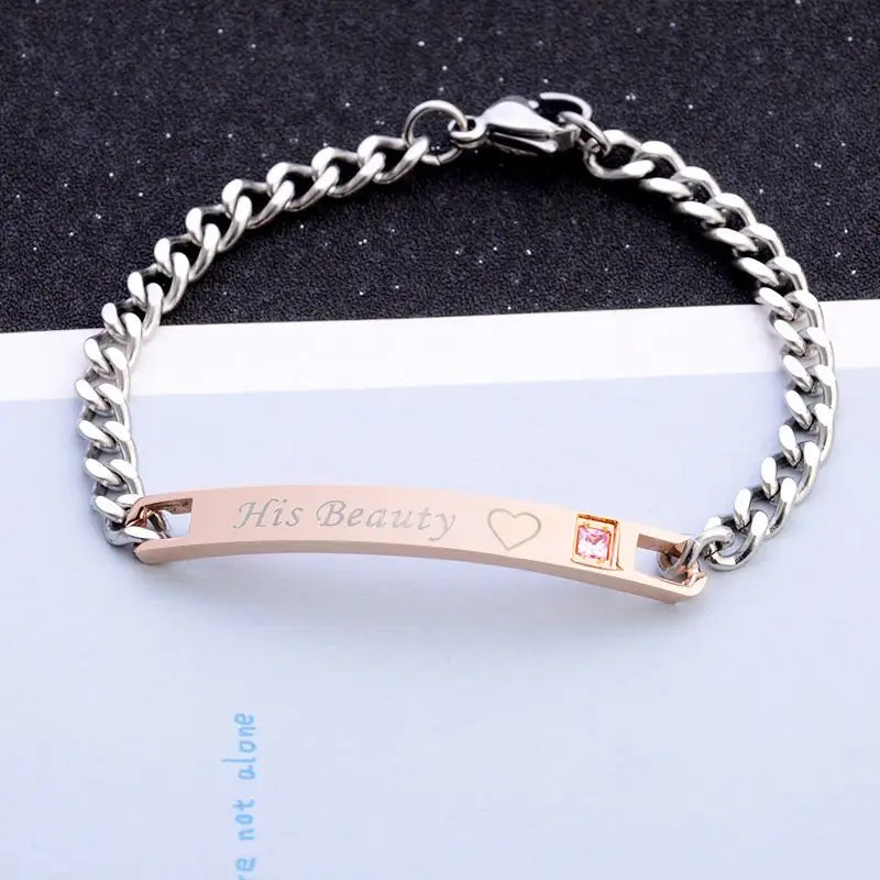 Silver Heart Charm Bracelet – Blue Crystal Lucky Pulsera for Women | Elegant Wedding & Gift Jewelry