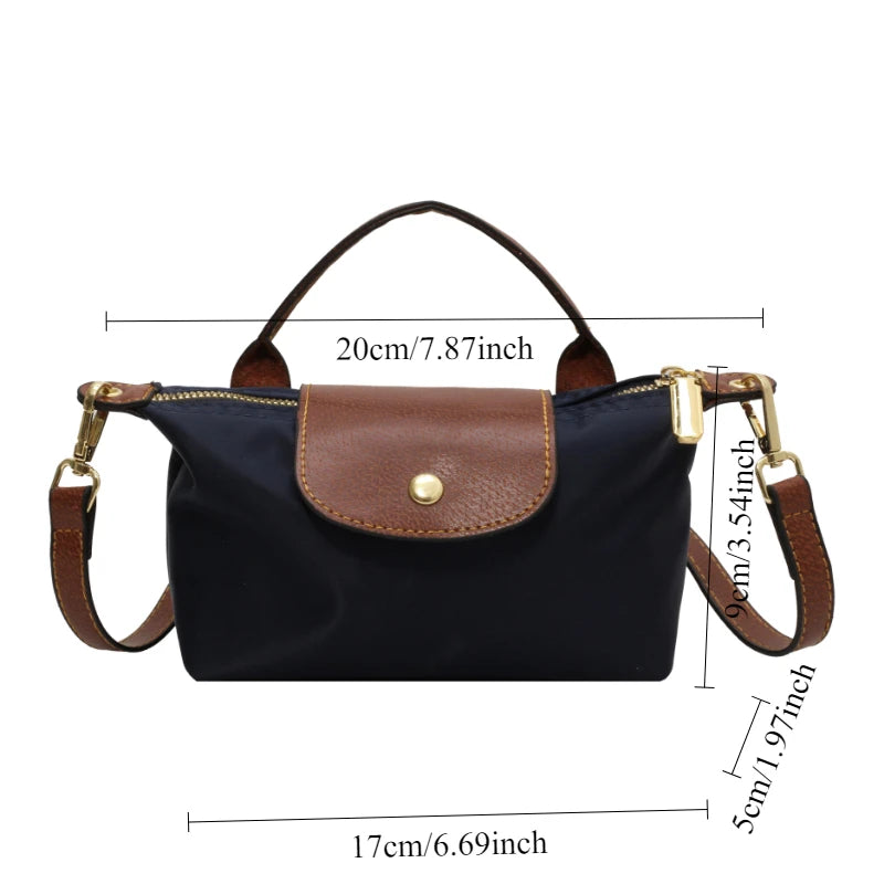 2025 Mini Dumpling Handbag for Women High-End Nylon Fabric Fashionable Shoulder/Crossbody Mobile Phone Bag for Ladies