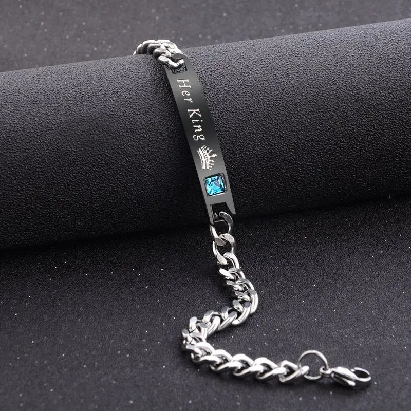 Silver Heart Charm Bracelet – Blue Crystal Lucky Pulsera for Women | Elegant Wedding & Gift Jewelry