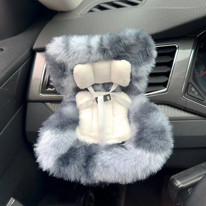 For Labubu Car Doll Safety Seat Kawaii Ob11 Doll Plush Seat Car Air Aromatreatment Decoration Suit for All Dolls Wihtin 18cm