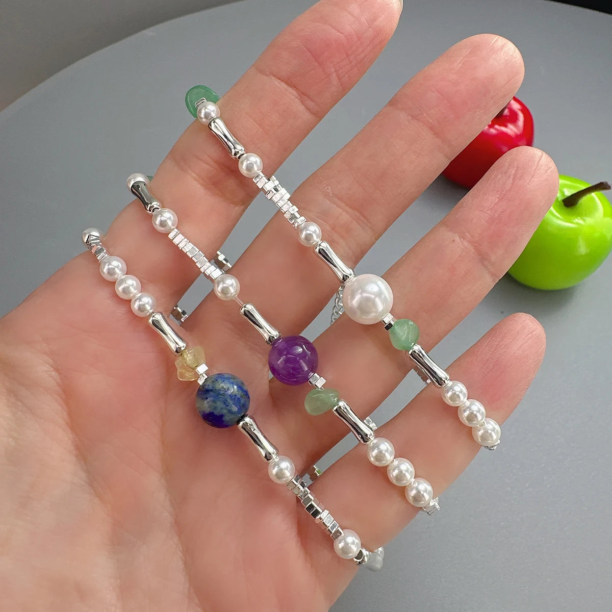 VENTFILLE 925 Sterling Silver Line Extremely fine Bracelet for Women Love Haert Bead Korean Ins Sweet Jewelry Gift Dropshipping